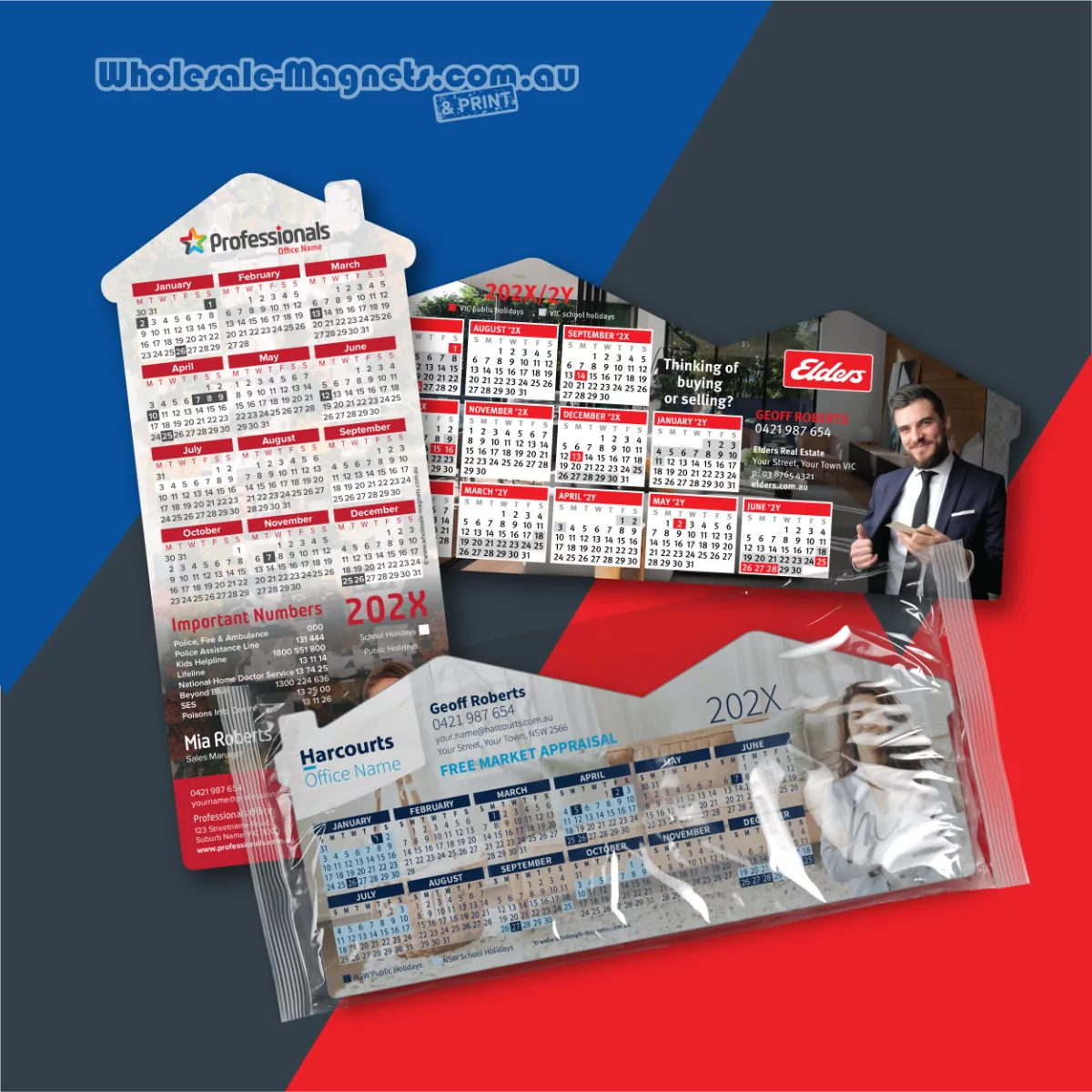 Calendar fridge magnets