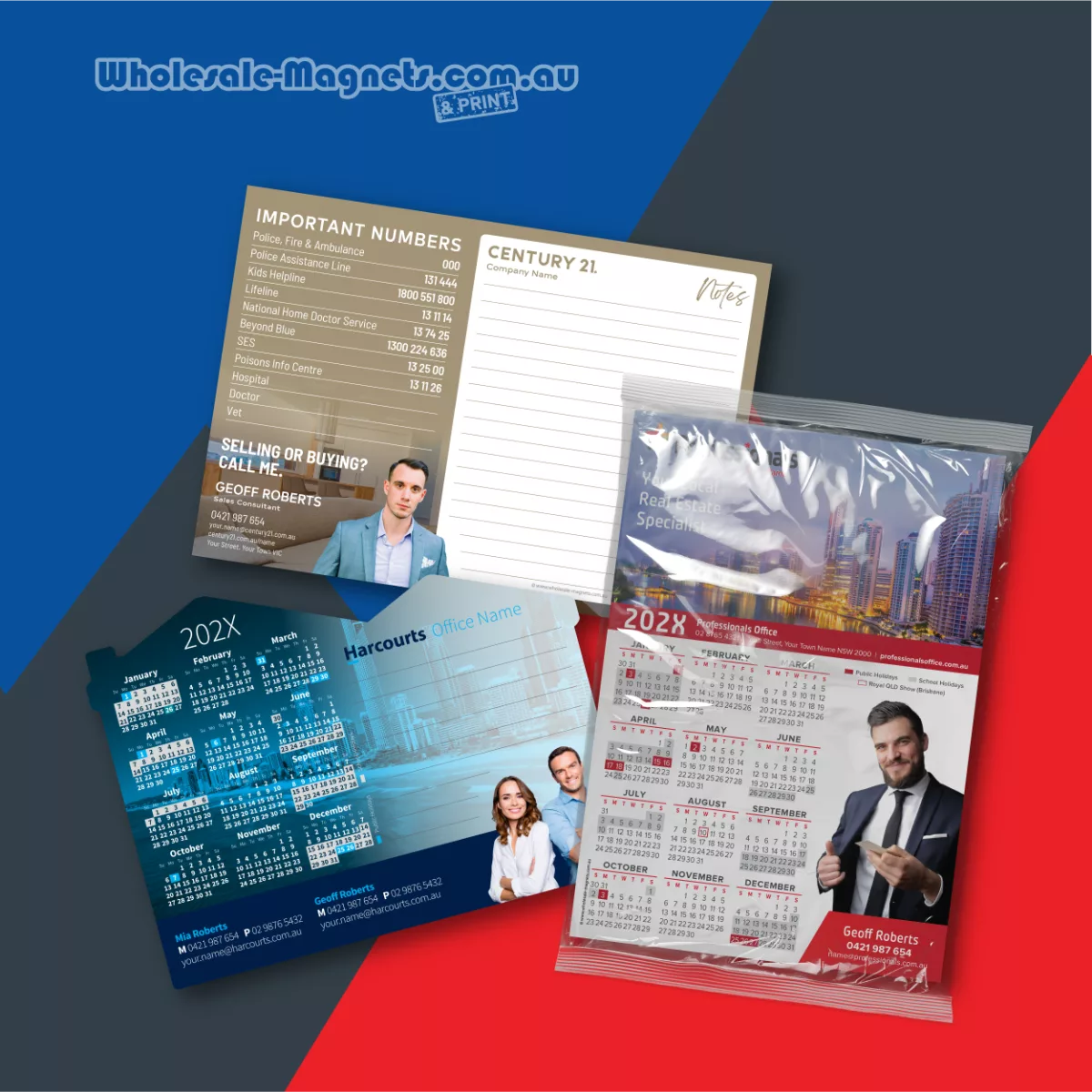 Large A5 calendar fridge magnets — 210mm × 148mm