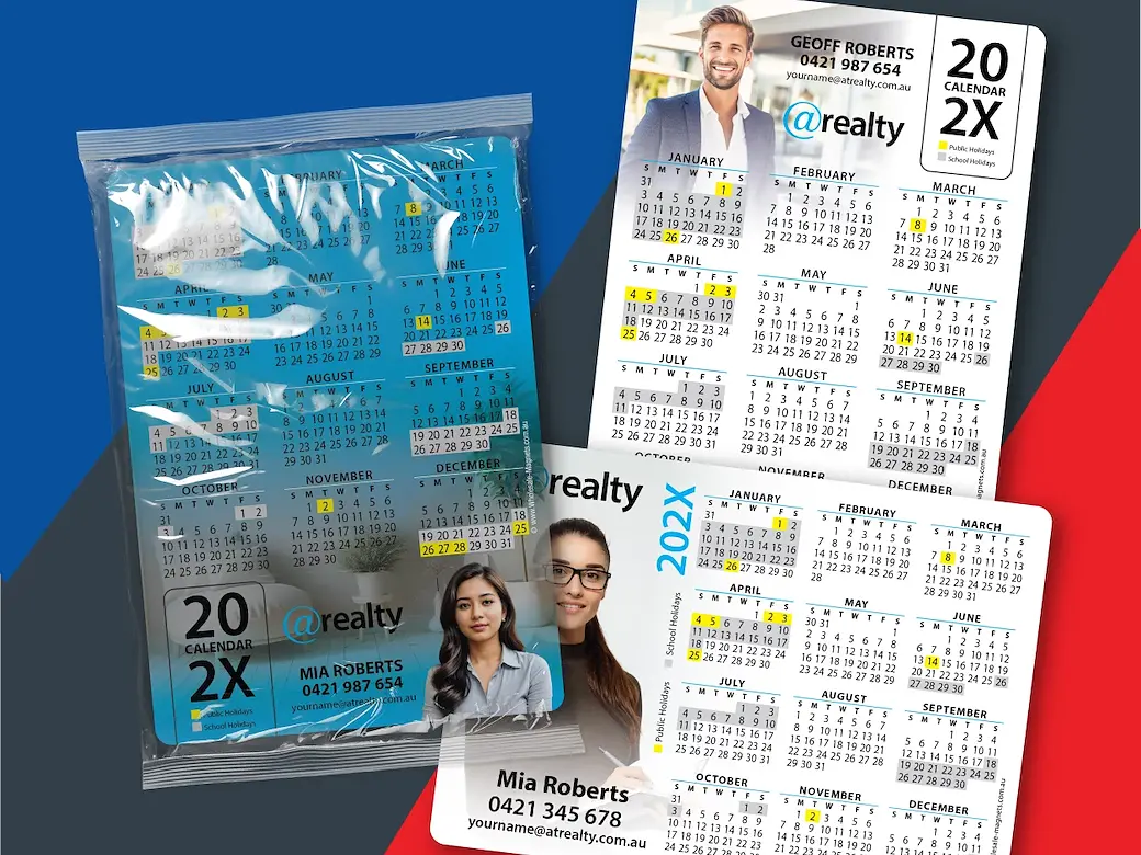 A6 calendar fridge magnet design