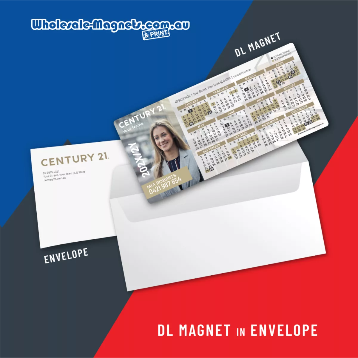 DL Magnet in DL Envelope dl magnets with inserts — 210mm × 97mm