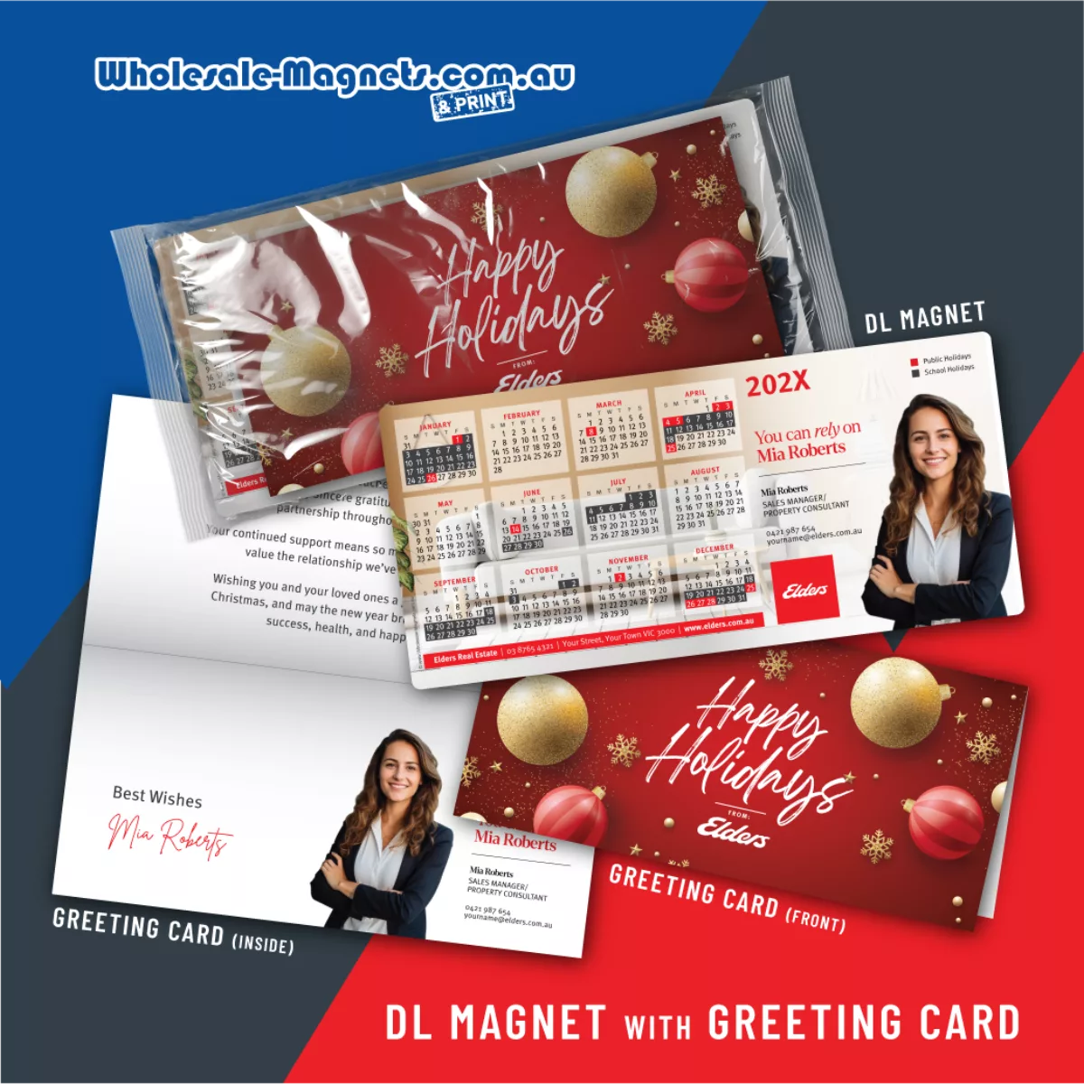 DL + Greeting Card 250gsm dl magnets with inserts — 210mm × 97mm