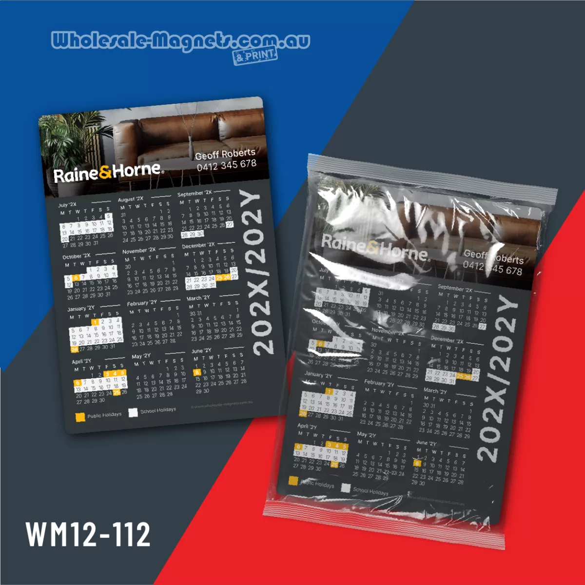 A6 Financial Year financial year calendar magnets — 148mm × 105mm