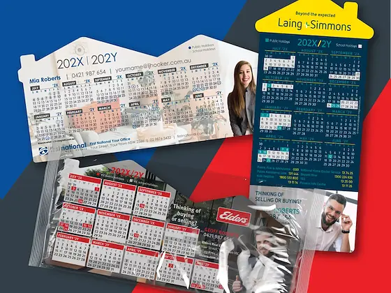 Financial year calendar magnets