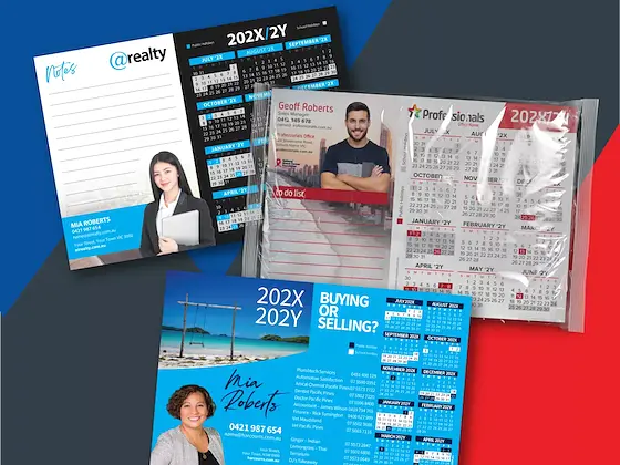 Large A5 financial year calendar magnets — 210mm × 148mm