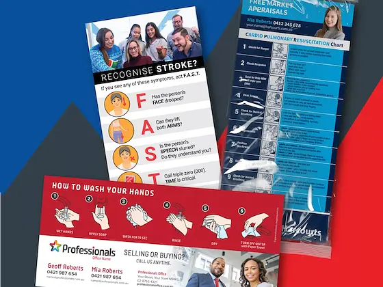 DL Rectangle first aid and medical fridge magnets — 210mm × 97mm