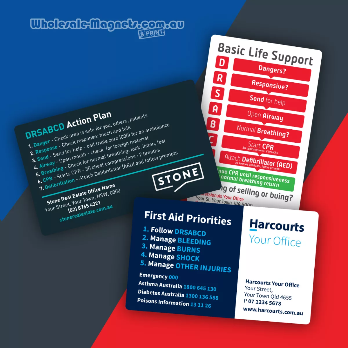 First aid and medical fridge magnets