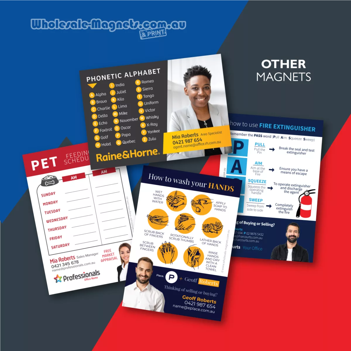 A7 Other Designs information fridge magnets — 70mm × 100mm