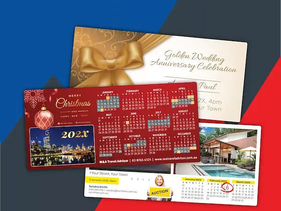 DL Rectangle invitation and special event magnets — 210mm × 97mm