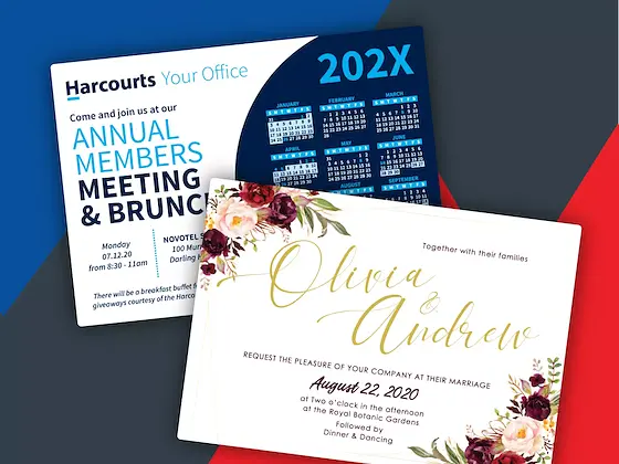 Large A5 invitation and special event magnets — 210mm × 148mm