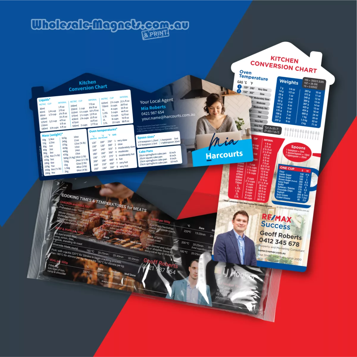 DL House Shape kitchen fridge magnets — 210mm × 97mm