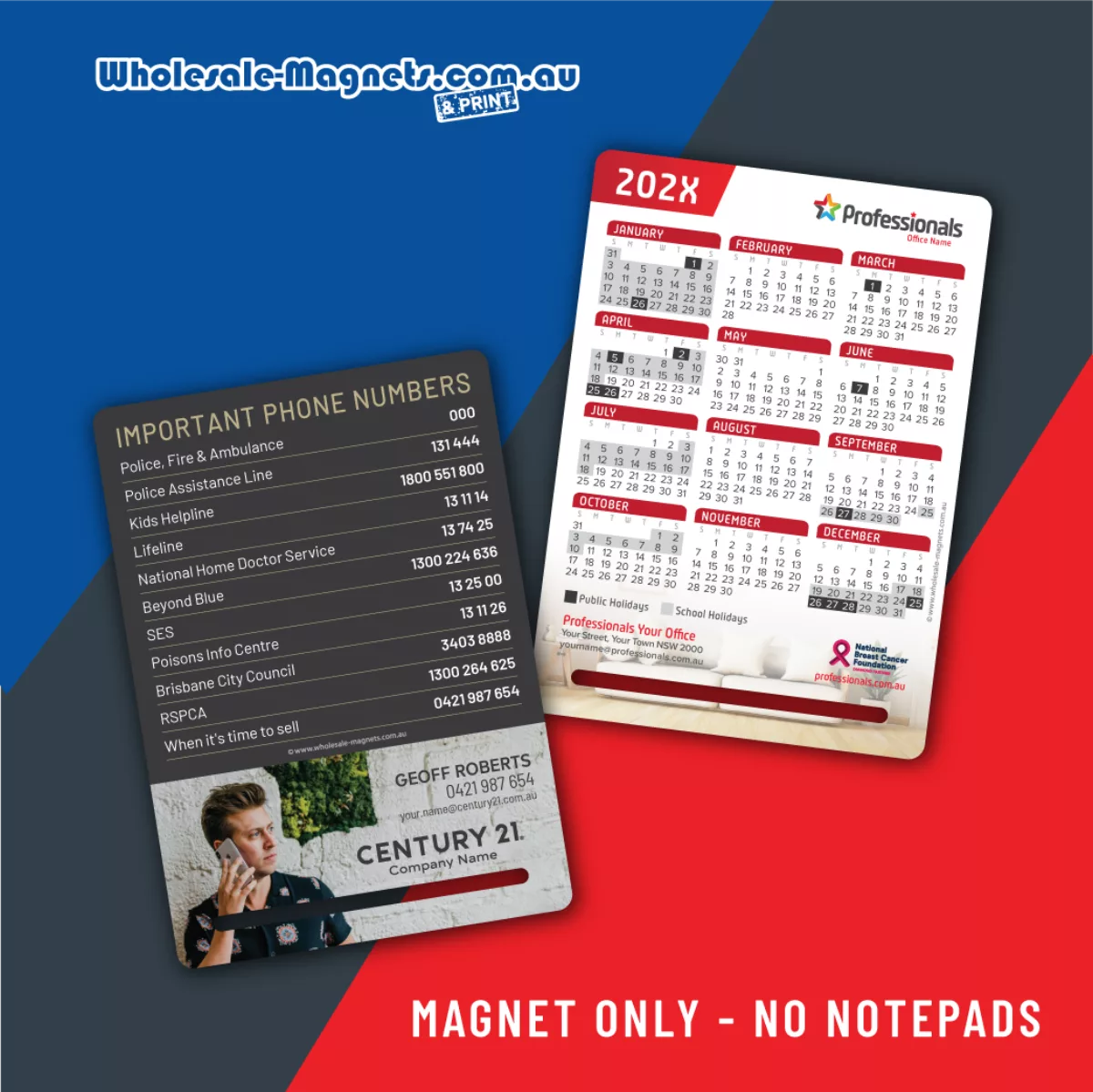 Magnetic notepad holders