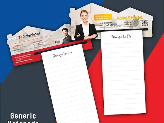 House 1 Holder + generic notepad magnetic notepad holders — 61mm × 140mm