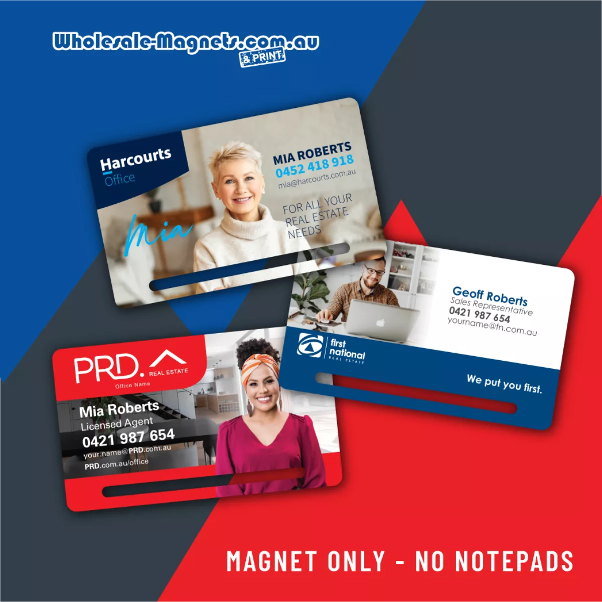Rectangle 1 Notepad Holder magnetic notepad holders — 59mm × 100mm