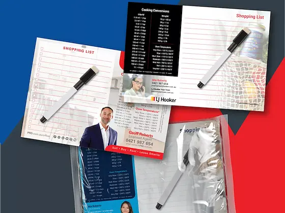 Large A5 shopping list and to-do list magnets — 210mm × 148mm